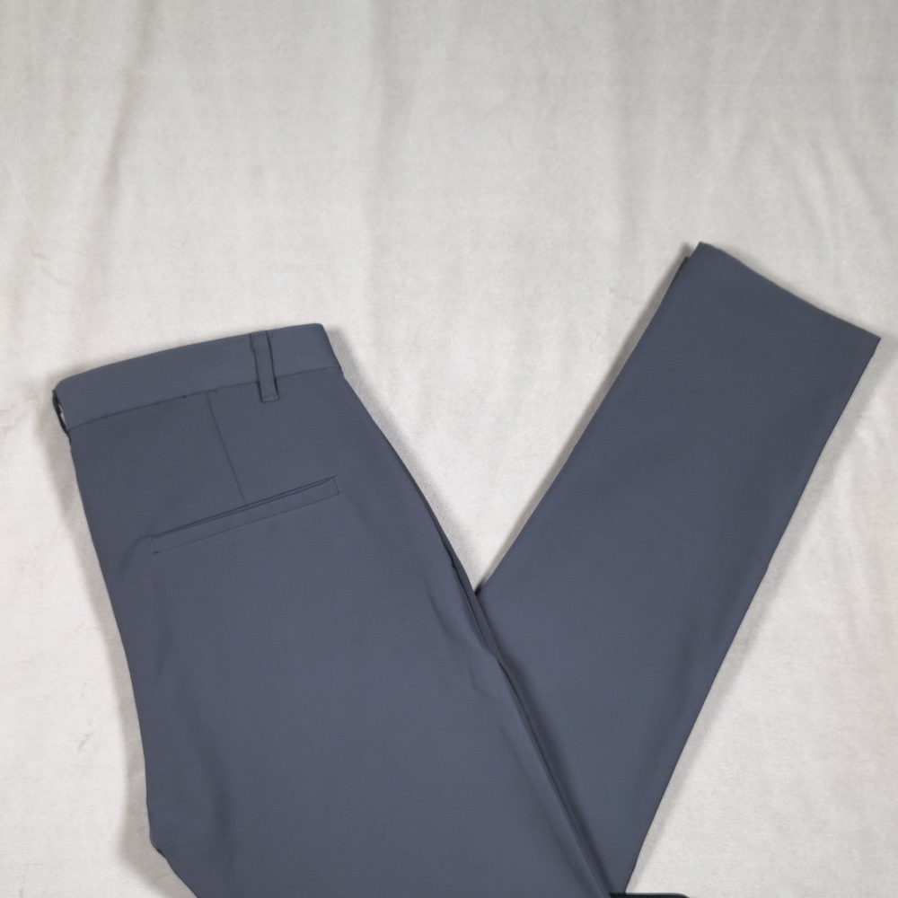 Under 5'10 Mens Super Stretch Performance Pants Charcoal Gray 32x27 Slim Fit